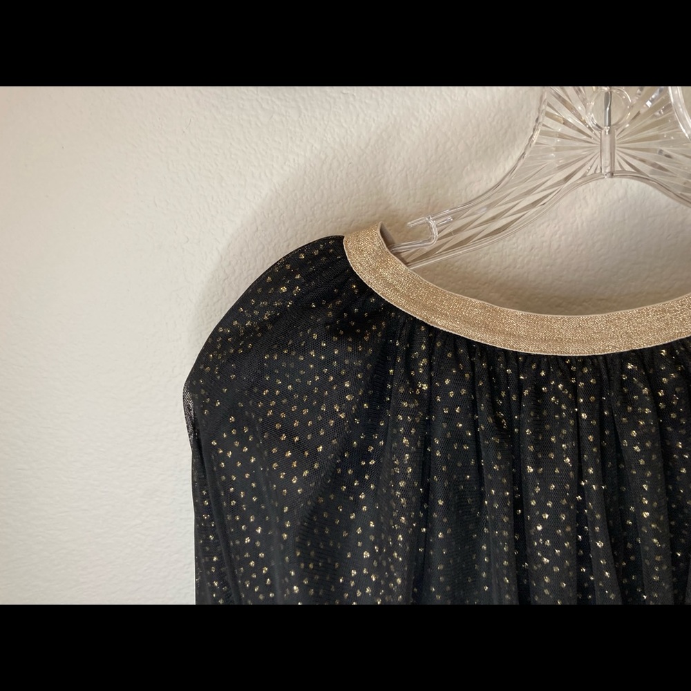 Cat and Jack gold and black tulle skirt